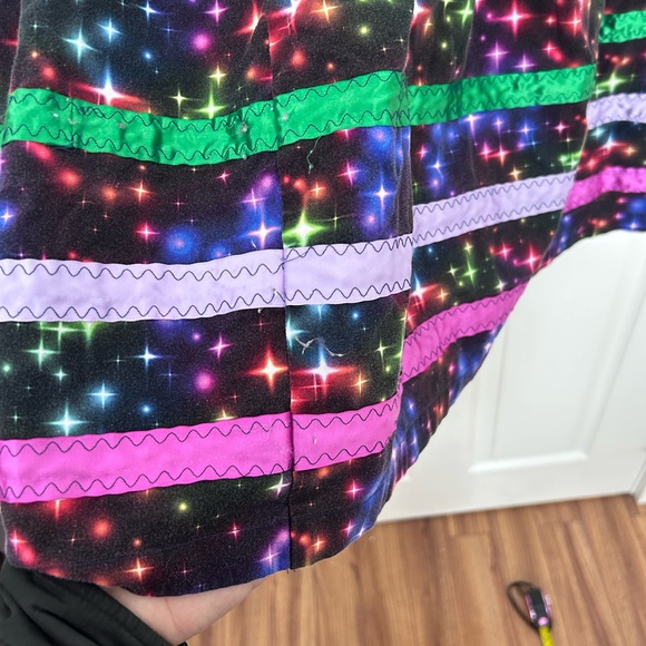 Girls Multicolor Starry Night Indigenous Ribbon Skirt - Picture 2 of 7